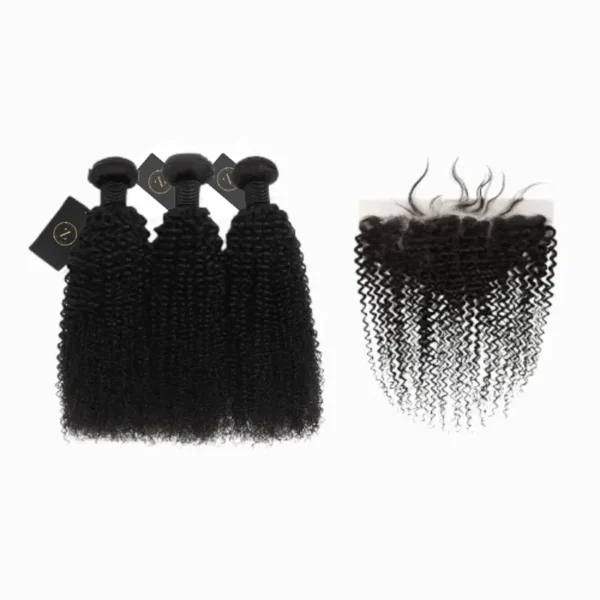 KINKY CURLY BUNDLES WITH CLOSURE